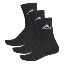 adidas Sportsocken Crew Cushion (Fußgewölbeunterstützung, durchgehend gepolstert) schwarz - 3 Paar